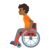 Person In Manual Wheelchair Medium Dark Skin Tone Element from Noto Emojis Set