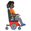 Person In Motorized Wheelchair Facing Right Dark Skin Tone Element from Noto Emojis Set