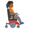 Person In Motorized Wheelchair Facing Right Medium Dark Skin Tone Element from Noto Emojis Set