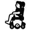 Person In Motorized Wheelchair High Contrast Default Element from Fluent Emoji High Contrast Set