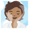 Person In Steamy Room Medium Skin Tone Element from Noto Emojis Set