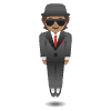 Person In Suit Levitating Medium Skin Tone Element from Noto Emojis Set