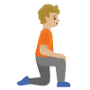 Person Kneeling Facing Right Medium Light Skin Tone Element from Noto Emojis Set