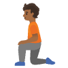 Person Kneeling Medium Dark Skin Tone Element from Noto Emojis Set