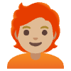 Person Medium Light Skin Tone Red Hair Element from Noto Emojis Set