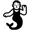 Person Merpeople High Contrast Default Element from Fluent Emoji High Contrast Set