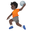 Person Playing Handball Dark Skin Tone Element from Noto Emojis Set