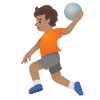 Person Playing Handball Medium Skin Tone Element from Noto Emojis Set
