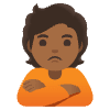 Person Pouting Medium Dark Skin Tone Element from Noto Emojis Set