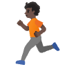 Person Running Dark Skin Tone Element from Noto Emojis Set