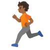 Person Running Medium Dark Skin Tone Element from Noto Emojis Set