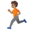 Person Running Medium Skin Tone Element from Noto Emojis Set