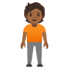 Person Standing Medium Dark Skin Tone Element from Noto Emojis Set
