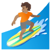 Person Surfing Medium Skin Tone Element from Noto Emojis Set