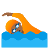 Person Swimming Medium Dark Skin Tone Element from Noto Emojis Set