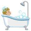 Person Taking Bath Medium Light Skin Tone Element from Noto Emojis Set
