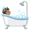 Person Taking Bath Medium Skin Tone Element from Noto Emojis Set