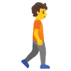 Person Walking Facing Right Element from Noto Emojis Set