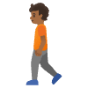 Person Walking Medium Dark Skin Tone Element from Noto Emojis Set