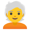 Person White Hair Element from Noto Emojis Set