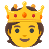 Person With Crown Element from Noto Emojis Set