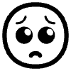 Pleading Face High Contrast Element from Fluent Emoji High Contrast Set