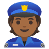Police Officer Medium Dark Skin Tone Element from Noto Emojis Set