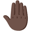 Raised Back Of Hand Dark Skin Tone Element from Noto Emojis Set