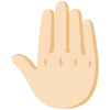 Raised Back Of Hand Light Skin Tone Element from Noto Emojis Set