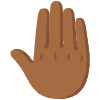 Raised Back Of Hand Medium Dark Skin Tone Element from Noto Emojis Set