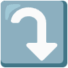 Right Arrow Curving Down Element from Noto Emojis Set
