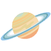 Ringed Planet Element from Noto Emojis Set