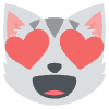 Smiling Cat With Heart Eyes Element from EmojiTwo Colors Set