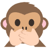 Speak No Evil Monkey Element from EmojiTwo Colors Set
