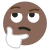 Thoughtful Emoji Element from EmojiTwo Colors Set