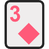 Three Of Diamonds Element from EmojiTwo Colors Set