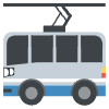 Trolleybus Element from EmojiTwo Colors Set