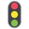 Vertical Traffic Light Element from EmojiTwo Colors Set