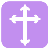 White Latin Cross Element from EmojiTwo Colors Set