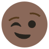 Winkingemojibrown Element from EmojiTwo Colors Set