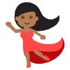 Woman Dancing Medium Dark Skin Tone Element from EmojiTwo Colors Set