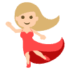 Woman Dancing Medium Light Skin Tone Element from EmojiTwo Colors Set
