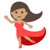 Woman Dancing Medium Skin Tone Element from EmojiTwo Colors Set