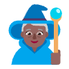 Woman Mage Flat Medium Dark Element from Fluent Emoji Flat Set