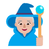 Woman Mage Flat Medium Light Element from Fluent Emoji Flat Set