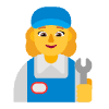 Woman Mechanic Flat Default Emoji from Fluent Emoji Flat Set | Free Download as SVG Vector and Transparent PNG | Streamline emojis