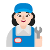 Woman Mechanic Flat Light Emoji from Fluent Emoji Flat Set | Free Download as SVG Vector and Transparent PNG | Streamline emojis