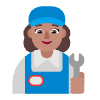 Woman Mechanic Flat Medium Element from Fluent Emoji Flat Set