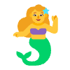 Woman Merpeople Flat Default Element from Fluent Emoji Flat Set