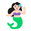 Woman Merpeople Flat Light Element from Fluent Emoji Flat Set